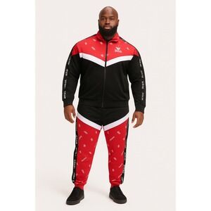 MCMXXXIII Men's Tracksuit Set Red Black White Athletic Full Zip Jacket Pants 2X